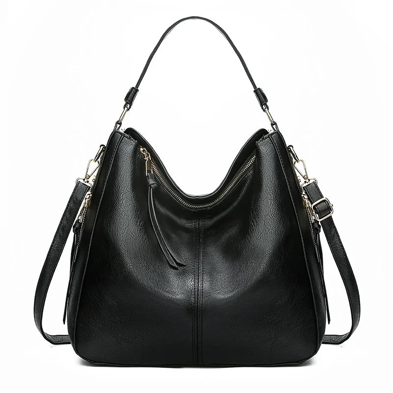 PU Leather Hobo Bag – Large Casual Shoulder Tote