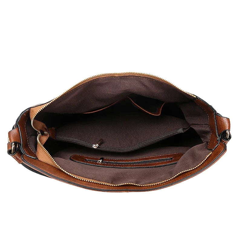 PU Leather Hobo Bag – Large Casual Shoulder Tote