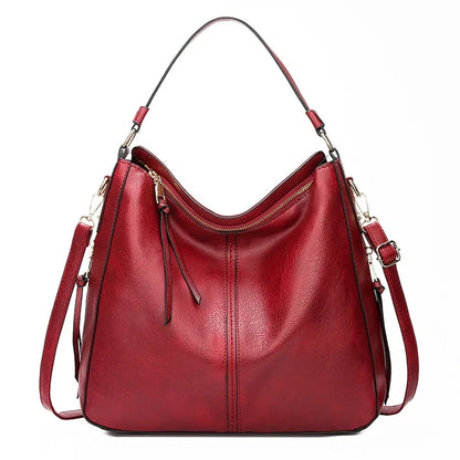 PU Leather Hobo Bag – Large Casual Shoulder Tote