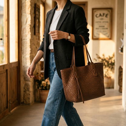 Soft Woven Everyday Tote Bag